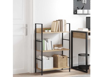 Knihovna se 3 policemi dub 60 x 27,6 x 90,5 cm kompozitní dřevo 288219