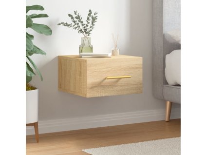 Nástěnný noční stolek dub sonoma 35 x 35 x 20 cm 829794