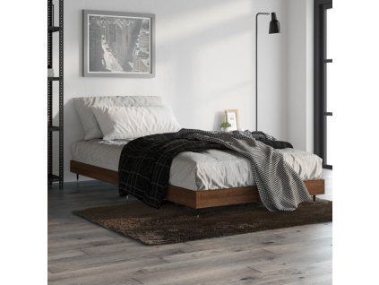 Rám postele bez matrace hnědý dub 90 x 200 cm kompozitní dřevo 832172