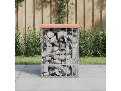 Zahradní lavice gabionový design 33x31x42 cm masivní douglaska 834327