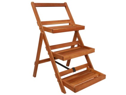 3patrový stojan na květiny 50 x 63 x 80 cm masivní akácie 43994