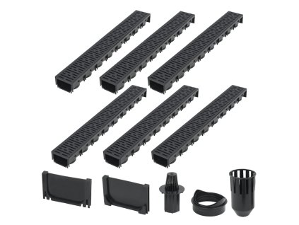 Odtokové kanály 6 ks plast 6 m 142880