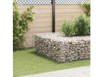 Gabionový vyvýšený záhon krychle ocelový drát 60 x 60 x 60 cm 145651