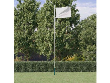 Sekční vlajkový stožár stříbrný 6,08 m hliník 153562
