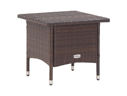 Čajový stolek hnědý 50 x 50 x 47 cm polyratan 46251