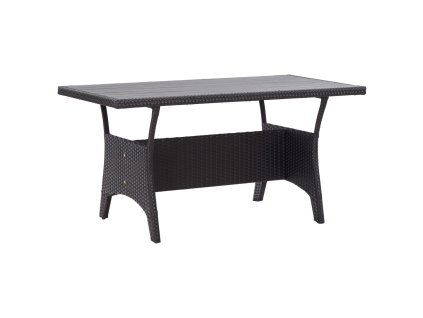 Zahradní stůl černý 120 x 70 x 66 cm polyratan 316585
