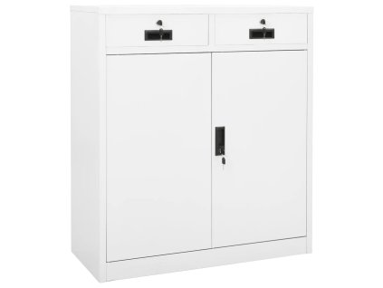 Kancelářská skříň bílá 90 x 40 x 102 cm ocel 336409