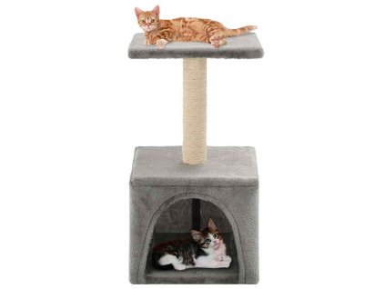Škrabadlo pro kočky sisalové sloupky 55 cm šedé 170537