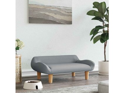 Pelíšek pro psy světle šedý 70 x 40 x 24 cm textil 171946