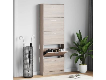 Dřevěný botník s 5 přihrádkami vzhled dubu 241241