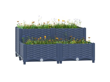 Vyvýšený záhon 80 x 80 x 38 cm polypropylen 310409