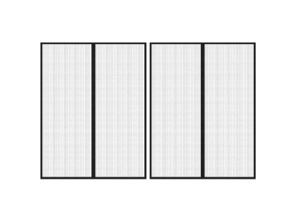 Závěsy do dveří proti hmyzu 2 ks s magnety černé 230 x 160 cm 314690