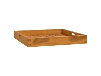 Servírovací podnos 50 x 50 cm masivní teakové dřevo 315457