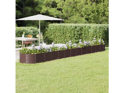 Vyvýšený záhon pozinkovaná ocel 512x80x36 cm hnědý 318940