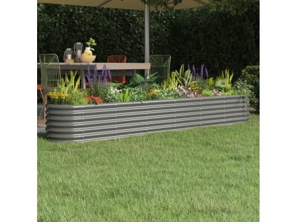 Vyvýšený záhon pozinkovaná ocel 260x40x36 cm šedý 318879