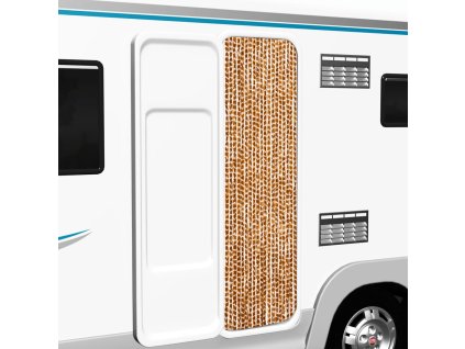 Závěs proti hmyzu okrovo-bílý 56 x 185 cm Chenille 325457