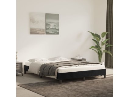 Rám postele bez matrace černý 140 x 190 cm samet 346972