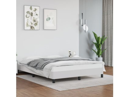 Rám postele bílá 140 x 200 cm umělá kůže 346905