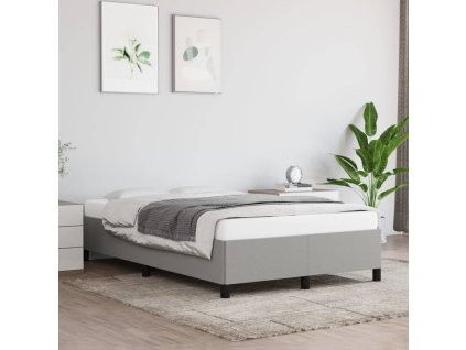 Rám postele bez matrace světle šedá 120 x 200 cm textil 347050
