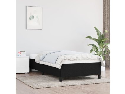 Rám postele bez matrace černý 100 x 200 cm textil 347044