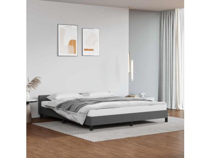 Rám postele s čelem bez matrace šedý 180x200 cm 347517