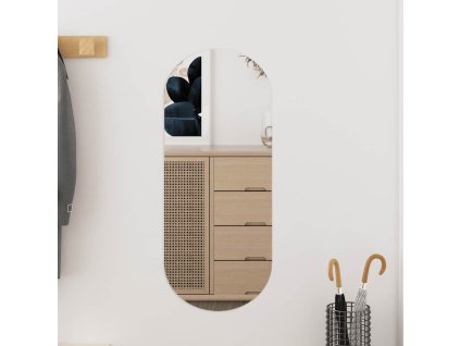 Nástěnné zrcadlo 25 x 60 cm sklo oválné 350454