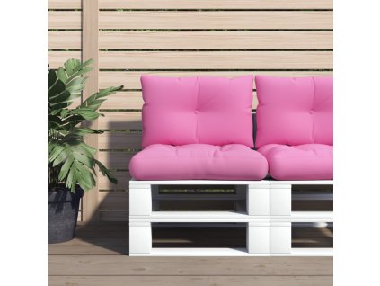 Podušky na nábytek z palet 2 ks růžové oxford 360854