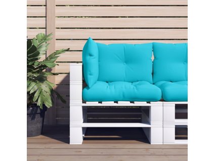 Podušky na nábytek z palet 3 ks tyrkysové oxfordská tkanina 360877