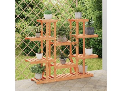 Stojan na květiny 110 x 25 x 110,5 cm masivní jedlové dřevo 362858