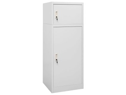 Skříňka na sedlo světle šedá 53 x 53 x 140 cm ocel 339600