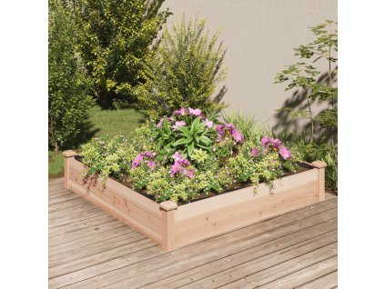 Zahradní vyvýšený záhon s vložkou 120x120x25 cm masivní jedle 364292