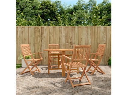 5dílný skládací zahradní jídelní set masivní akáciové dřevo 44020