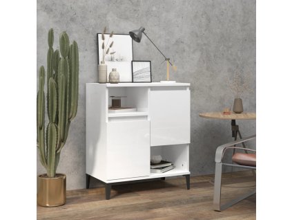 Příborník bílý s vysokým leskem 60x35x70 cm kompozitní dřevo 821150