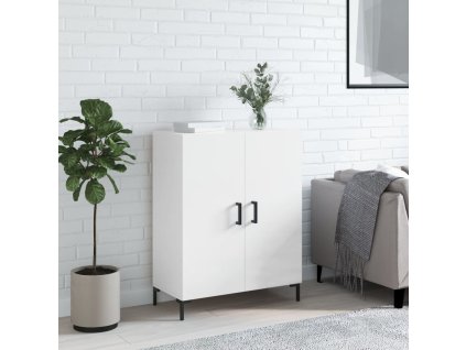 Příborník bílý s vysokým leskem 69,5x34x90 cm kompozitní dřevo 827726