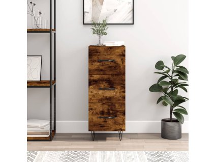 Příborník kouřový dub 34,5 x 34 x 90 cm kompozitní dřevo 828601