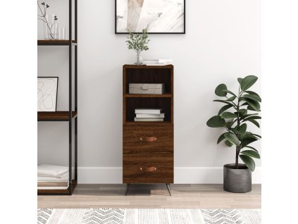 Příborník Hnědý dub 34,5 x 34 x 90 cm kompozitní dřevo 828643