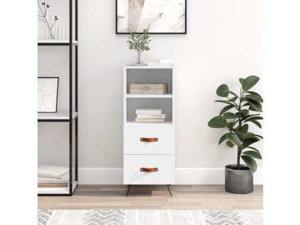 Příborník bílý 34,5 x 34 x 90 cm kompozitní dřevo 828636