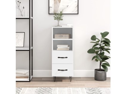 Příborník bílý 34,5 x 34 x 90 cm kompozitní dřevo 828660