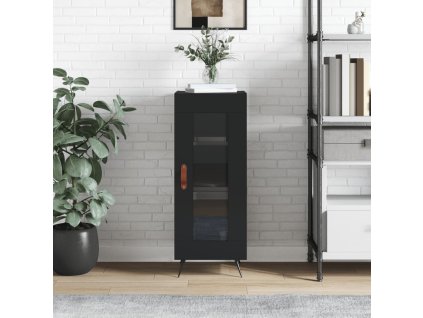 Příborník černý 34,5 x 34 x 90 cm kompozitní dřevo 828765