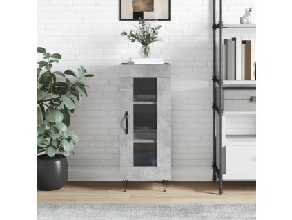 Příborník betonově šedý 34,5 x 34 x 90 cm kompozitní dřevo 828792