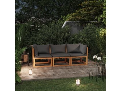 3dílná zahradní sedací souprava s poduškou masivní akácie 3057607