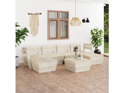 7dílná zahradní sedací souprava z palet impregnovaný smrk 3063724