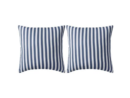 Venkovní polštáře 2 ks pruhované 45x45 cm námořnická modrá 132306