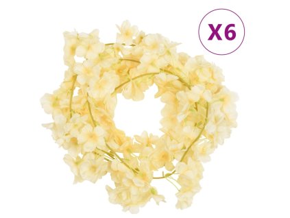 Květinové girlandy 6 ks champagne 180 cm 359055