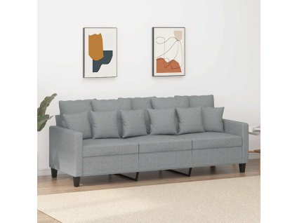 3místná pohovka světle šedá 180 cm textil 359275