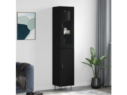 Skříň highboard černá 34,5 x 34 x 180 cm kompozitní dřevo 3199202