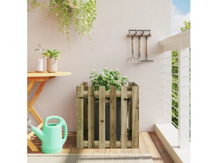Zahradní truhlík plotový design 30x30x30 cm impregnované dřevo 832461