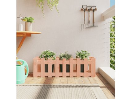 Vyvýšený záhon plotový design 100x30x30 cm masivní douglaska 832475