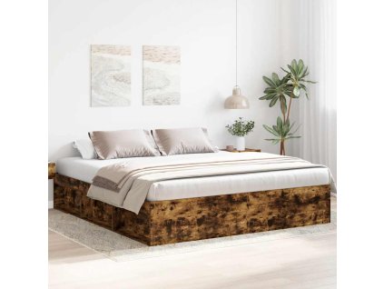Rám postele kouřový dub 180 x 200 cm Super King Size 3203884