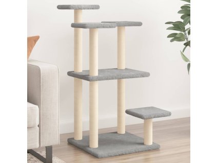 Škrabadlo pro kočky s plošinami světle šedé 98,5 cm 172107